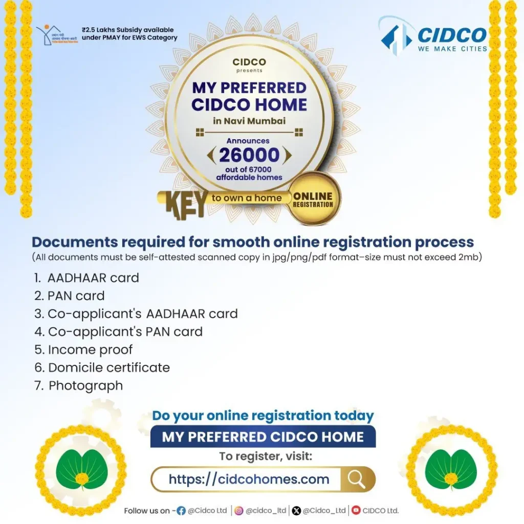 CIDCO Lotttery Documents