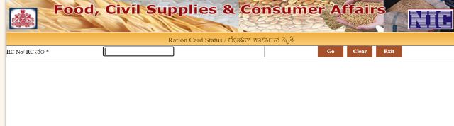 Status Of Ration Card